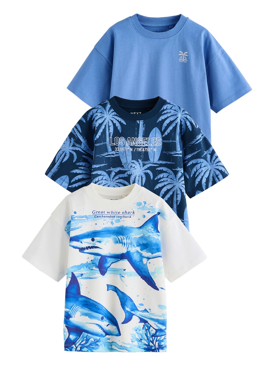 

Рубашка Next, цвет Navy/Light blue/White