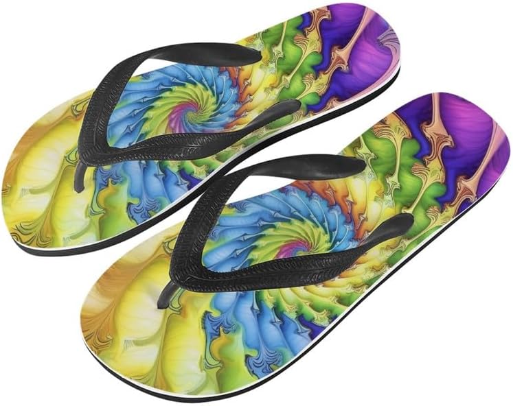 

Женские шлепанцы Semiouray с эффектом тай-дай, классические мужские вьетнамки Galaxy, этнические мягкие удобные унисекс шлепанцы для ванной, Boho Spiral Art Tie-dye