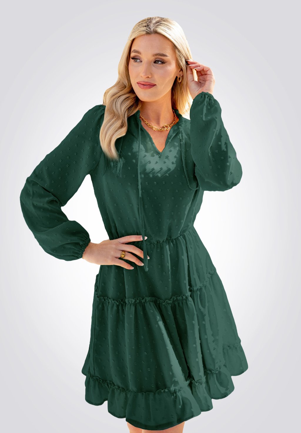 

Повседневное платье SLEEVE Cupshe, темно-зеленый