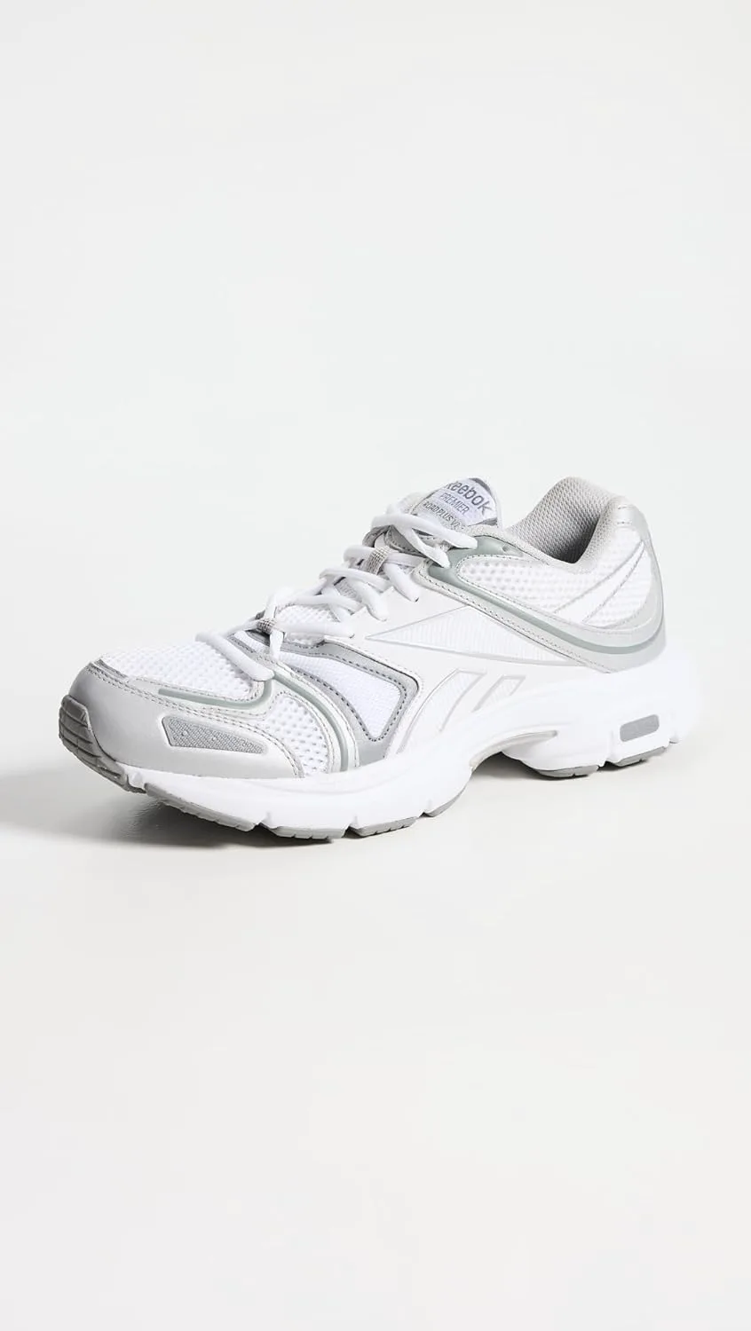 Кроссовки Reebok для взрослых, унисекс, модель RBK Premier Road Plus, белый/серый/металлик — фото 2