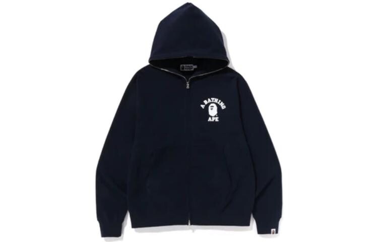 

BAPE College свободный крой толстовка с капюшоном на молнии SS23 A Bathing Ape, фиолетовый