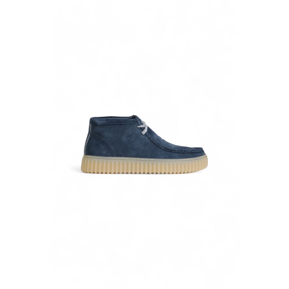 

Синие замшевые кожаные повседневные ботинки Clarks