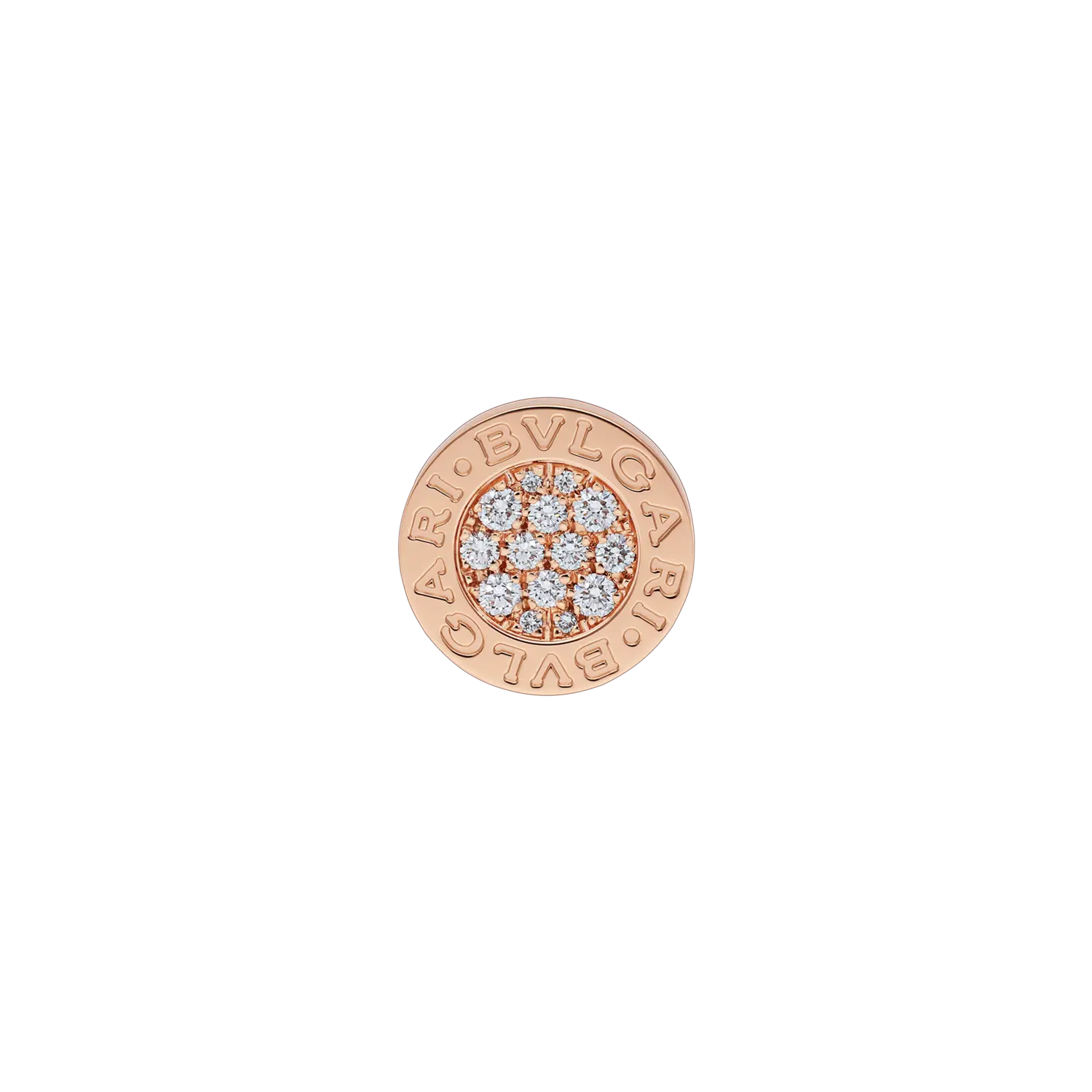 

Серьга bvlgari bvlgari из розового золота с паве из бриллиантов BULGARI