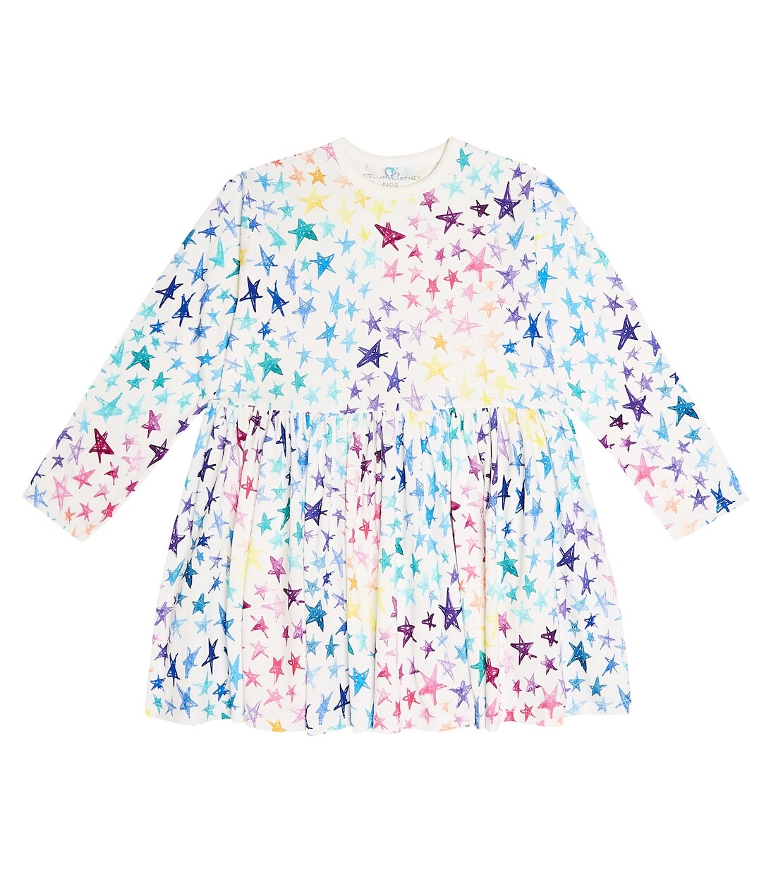 

Платье из хлопкового джерси с принтом Stella McCartney Kids, белый