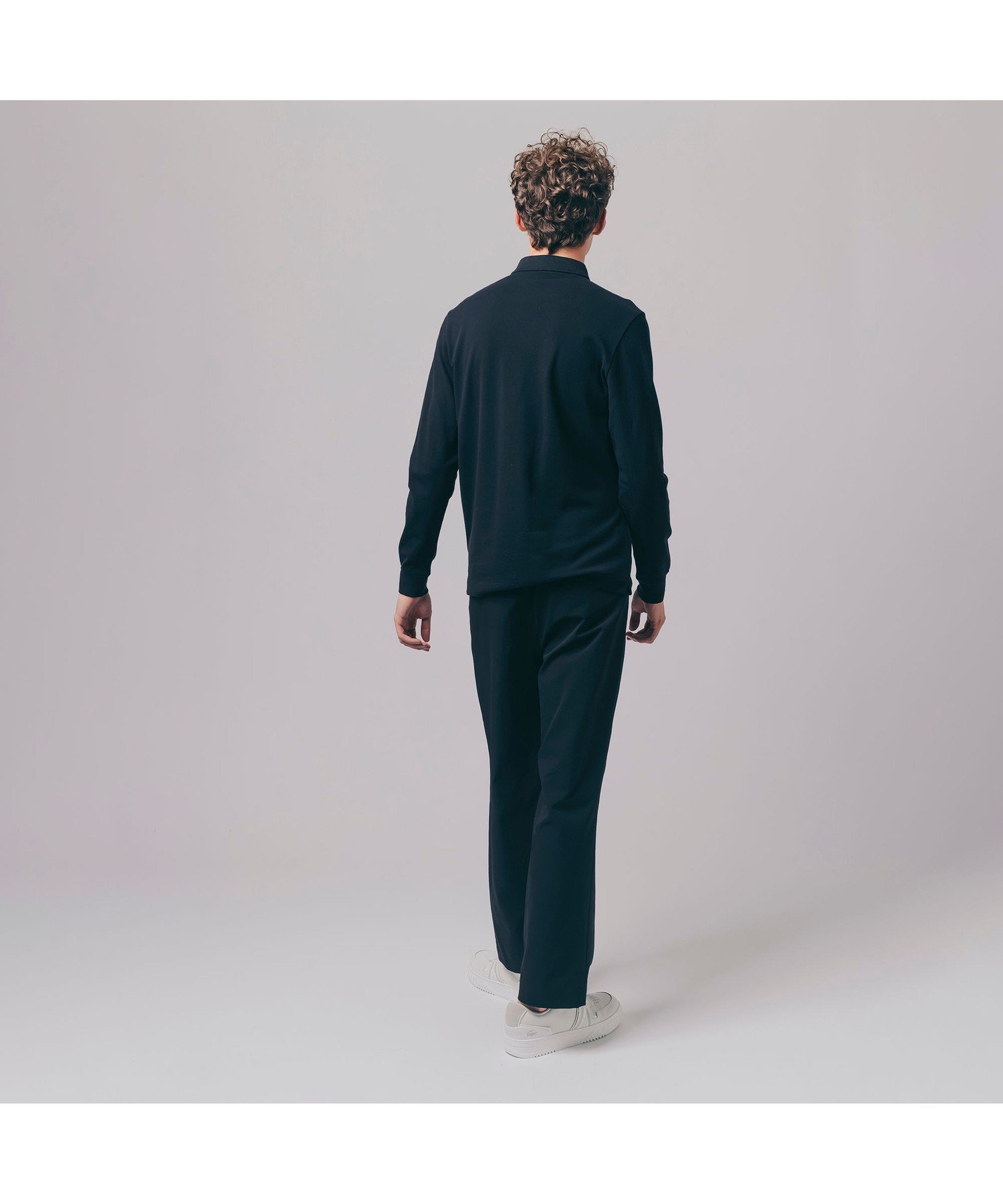Рубашка-поло с длинными рукавами и планкой спереди LACOSTE, Black — фото 3