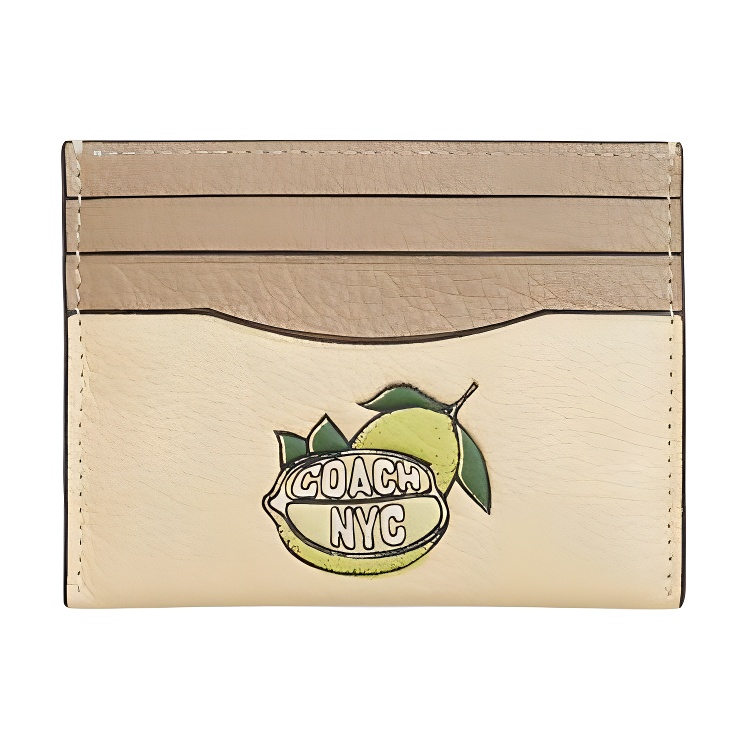 

COACH Миниатюрный кожаный картхолдер, Moonlight