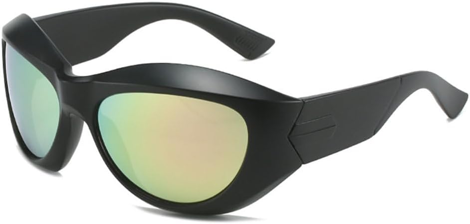 

Солнцезащитные очки в панк-стиле 2027 года с широкой оправой для женщин и мужчин, ретро-очки, очки для активного отдыха, для занятий спортом и вождения MTZJH, Black Pink