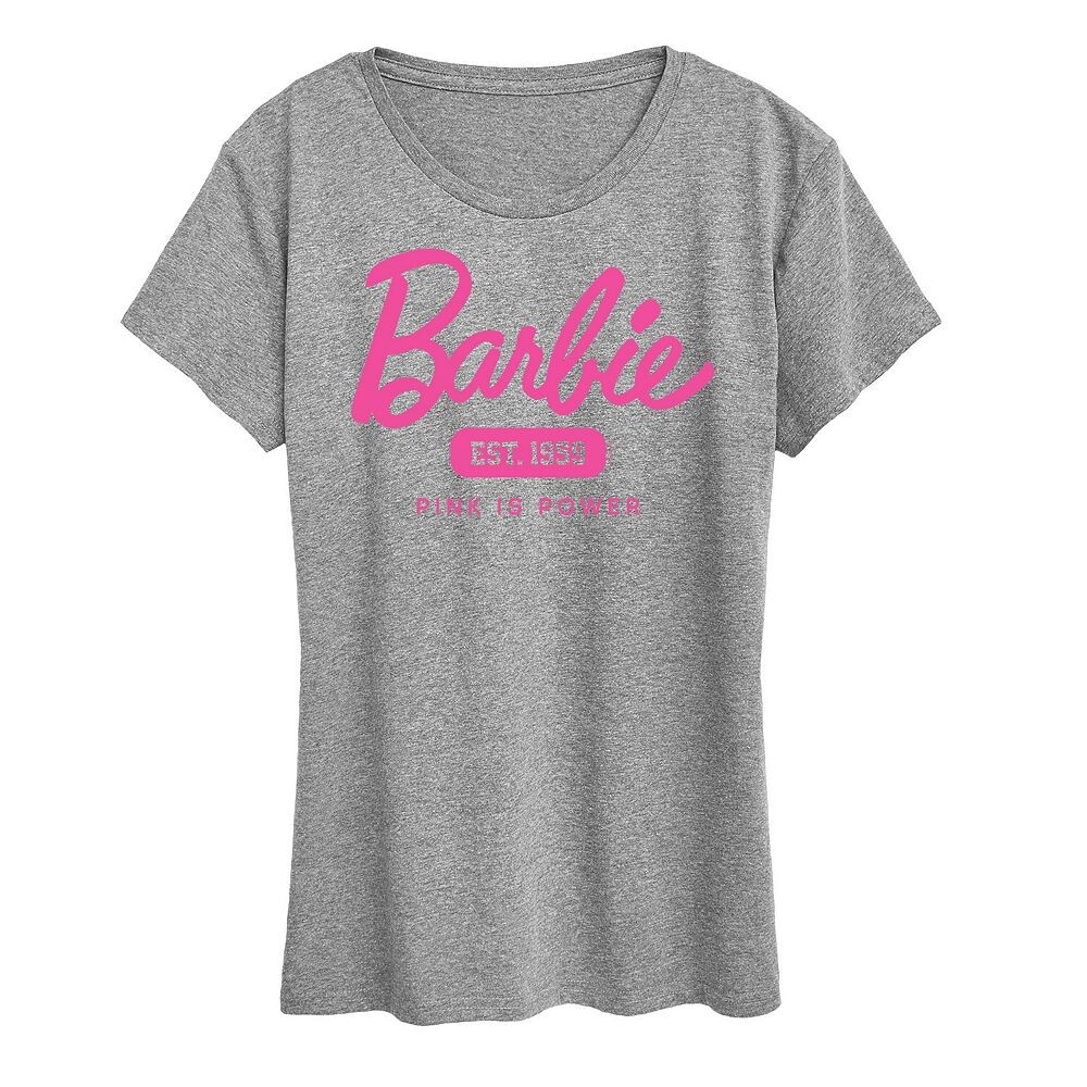 

Женская футболка Barbie Pink Is Power с рисунком, цвет Heather Gray