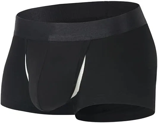 Боксеры хлопковые Men's U-Shaped Cotton Boxer Briefs, Black
