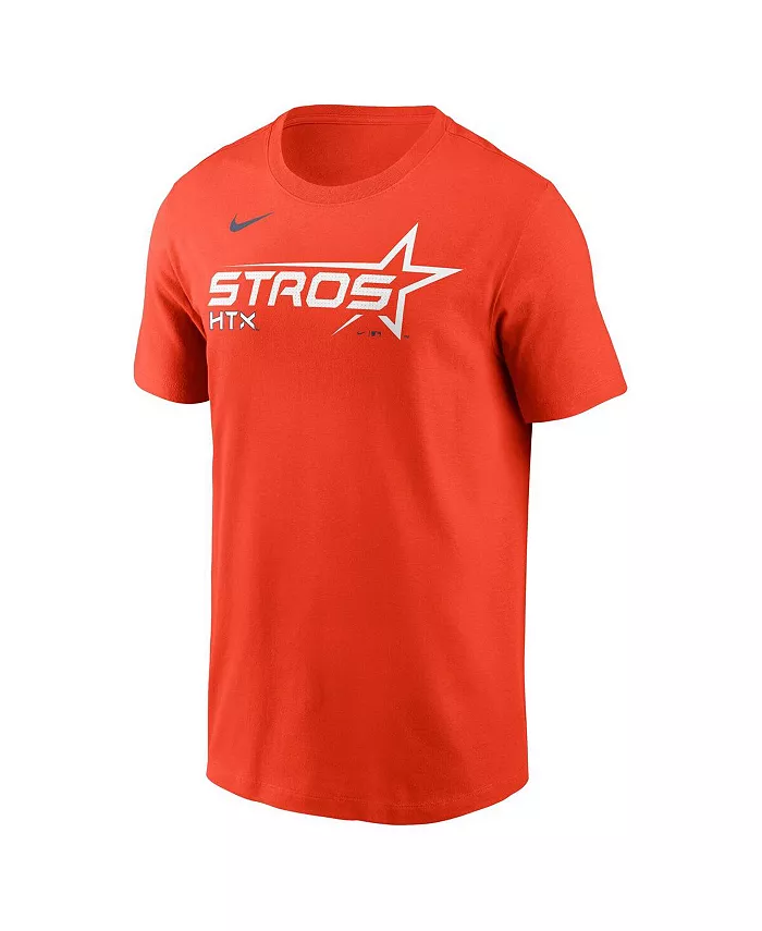 Мужская футболка Houston Astros 2025 City Connect Wordmark Performance оранжевого цвета Nike — фото 2