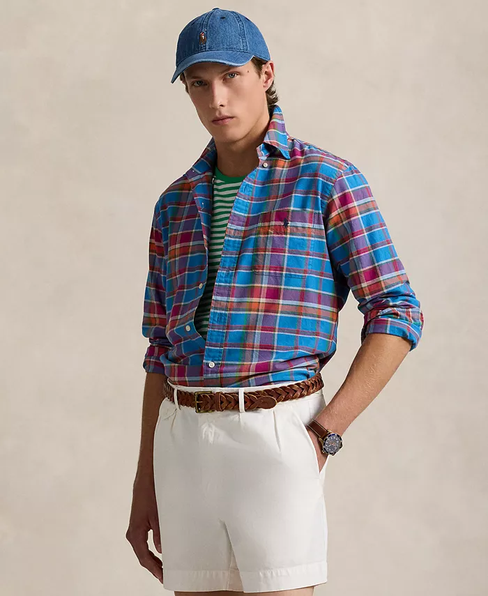 

Мужская классическая рубашка Oxford Polo Ralph Lauren, синий