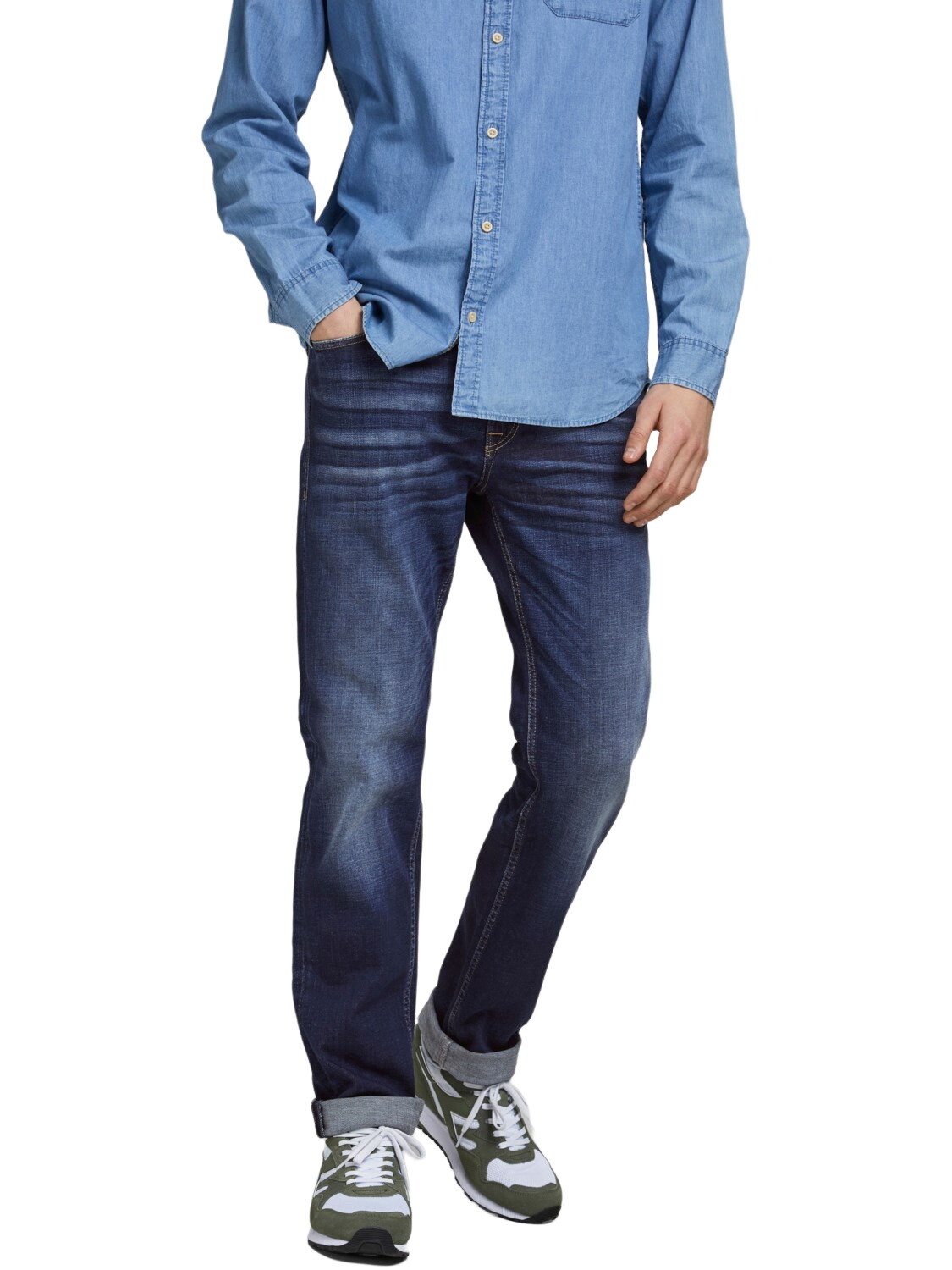 

Джинсы Jack & Jones JJICLARK JJORIGINAL JOS 278 regular/straight, синий