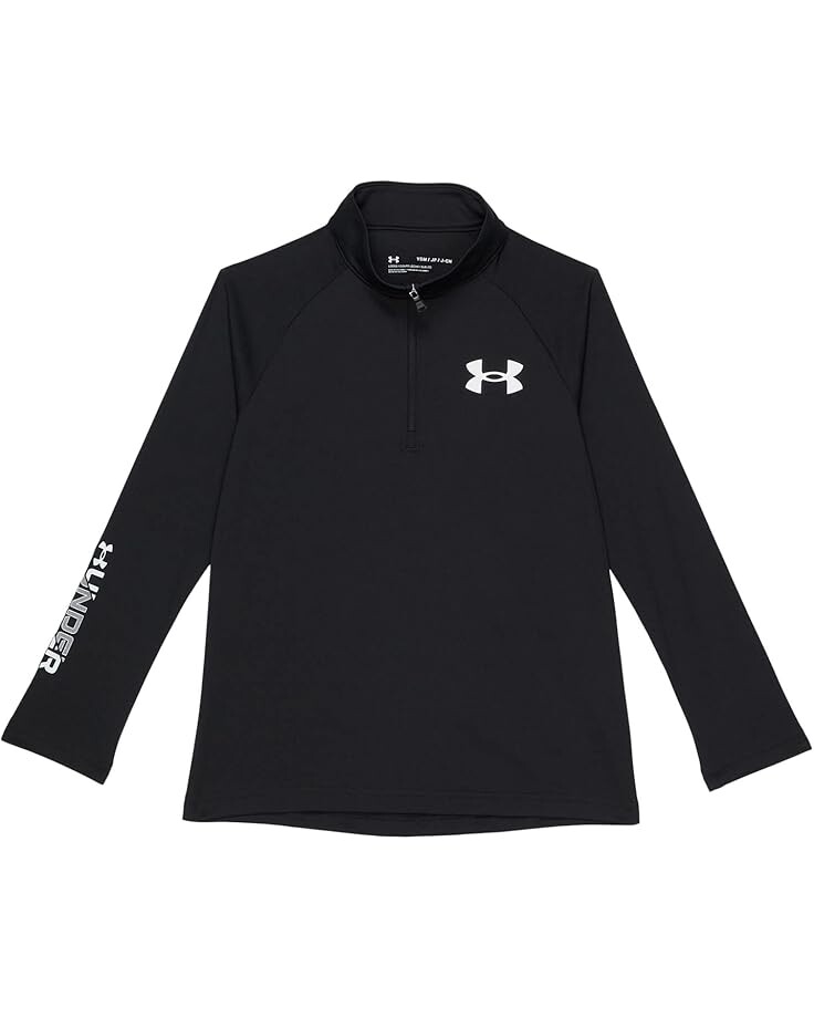 

Толстовка Under Armour Kids Tech Big Logo 1/2 Zip T-Shirt, черный/белый