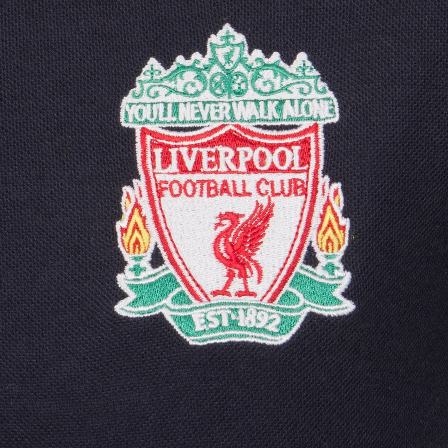 Детское поло Liverpool FC с вышивкой, черный — фото 2