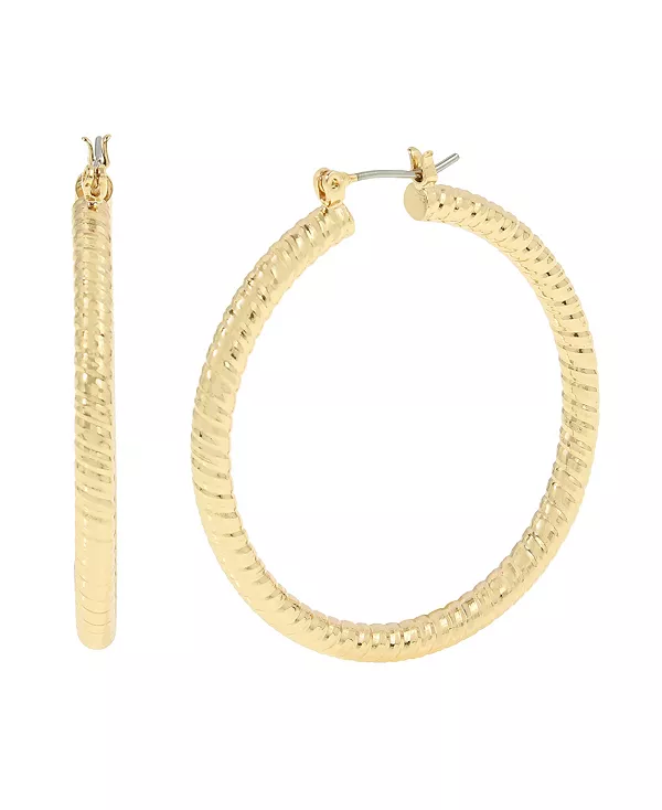 

Текстурированные большие серьги-кольца Robert Lee Morris Soho, gold