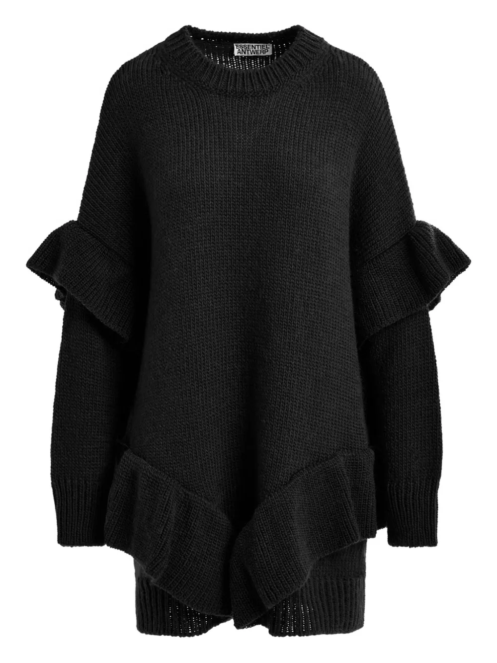 

Платье мини с оборками Essentiel Antwerp, черный