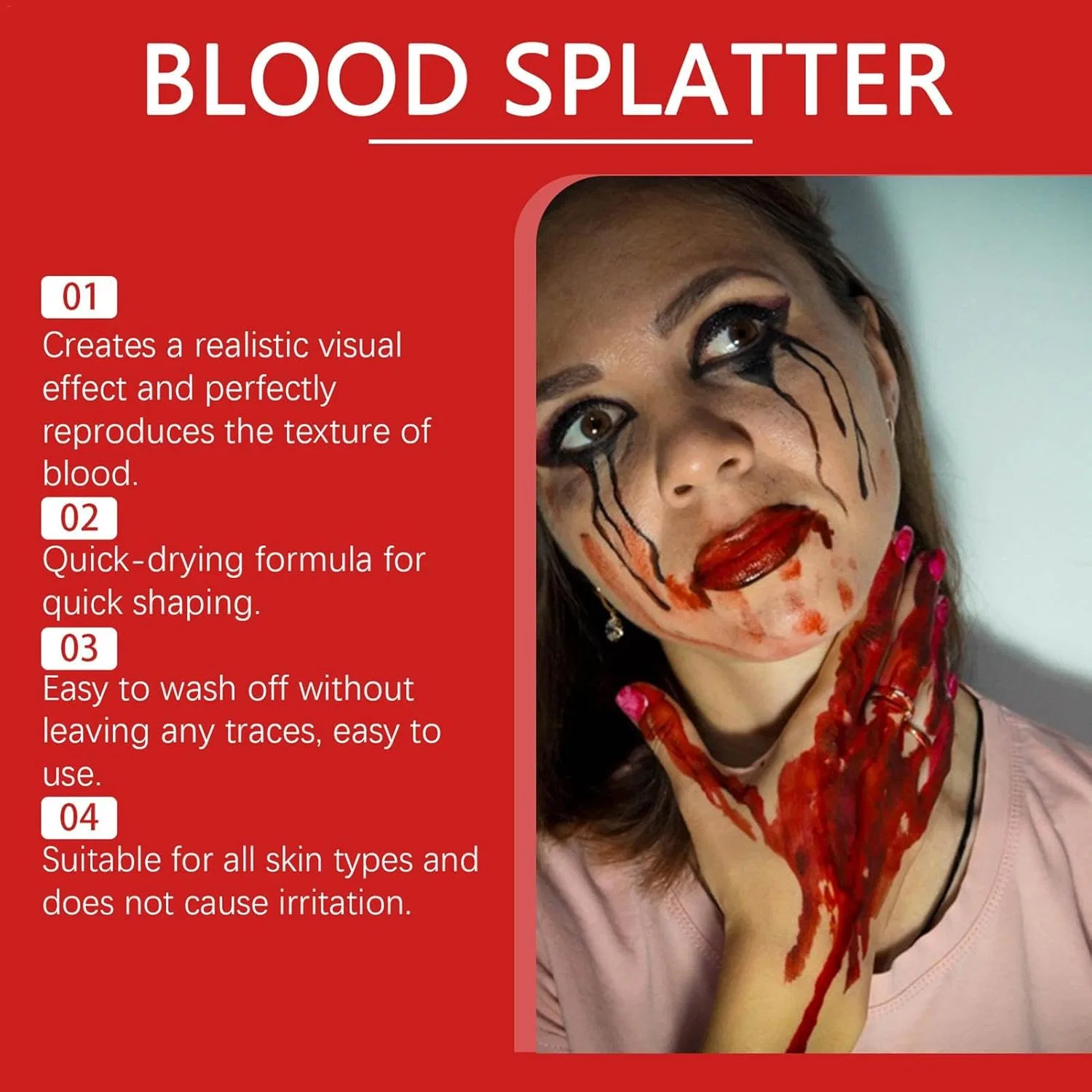 Спрей для создания эффекта крови Washable Fake Blood 60 мл — фото 4