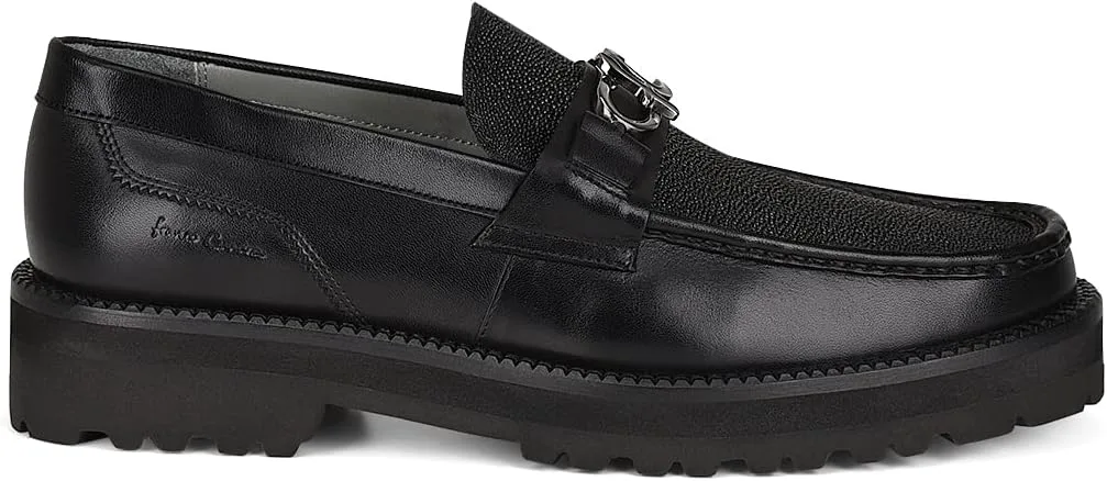 

Мокасины для мужчин FRANCO CUADRA из натуральной кожи ската, черный