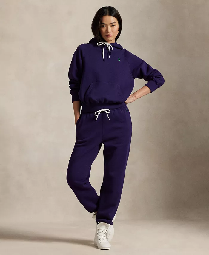 

Женские флисовые спортивные брюки на завязках Polo Ralph Lauren, фиолетовый
