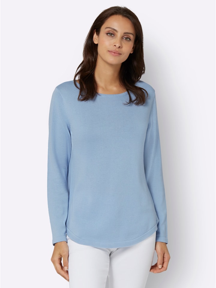 

Свитер с круглым вырезом цвета ледяной синий WITT WEIDEN