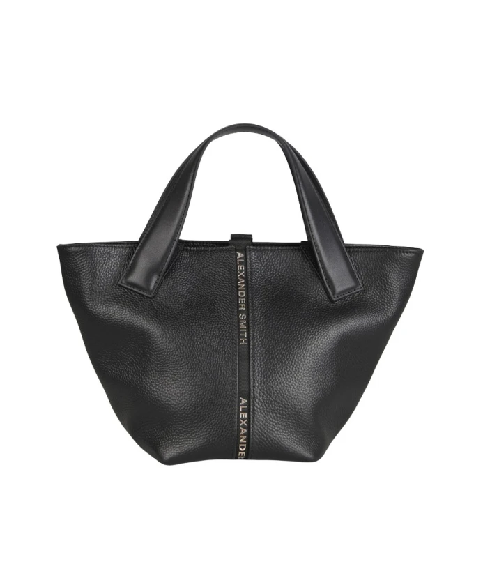 

Маленькая сумочка Lauren с плечевым ремнем из черной зернистой кожи. Alexander Smith, черный