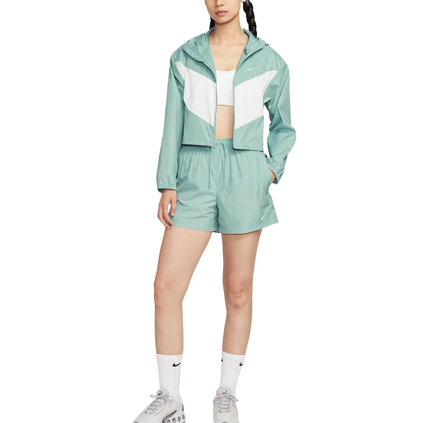 Nike Спортивная куртка женская, Gunmetal Gray/Sail White/Sail White — фото 4