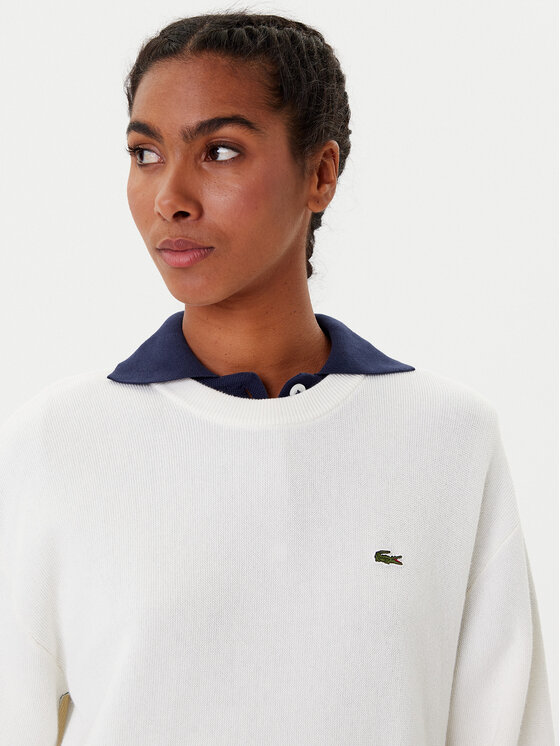 Свитер Lacoste AF4158 regular fit, экрю — фото 4