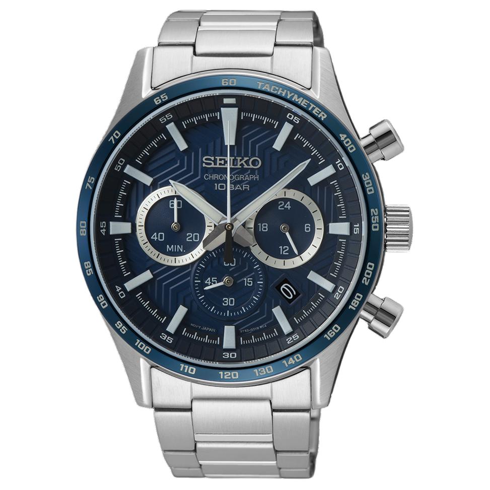 

SEIKO Часы Quartz Movement Stainless Steel Strap Watch 43mm Men's Watch Blue Dial, Blue Dial
