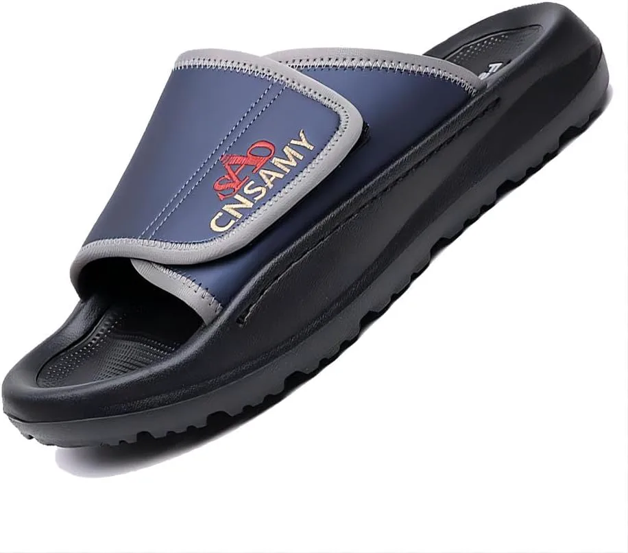 Asifn Men's Cushion Сандалии Легкие противоскользящие мягкие уличные ручные регулируемые повседневные слип-он для лета, синий