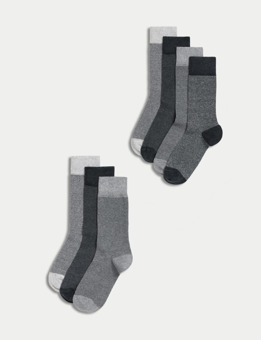 

7 упаковок прохладных и свежих носков Marks & Spencer, цвет Medium grey mix