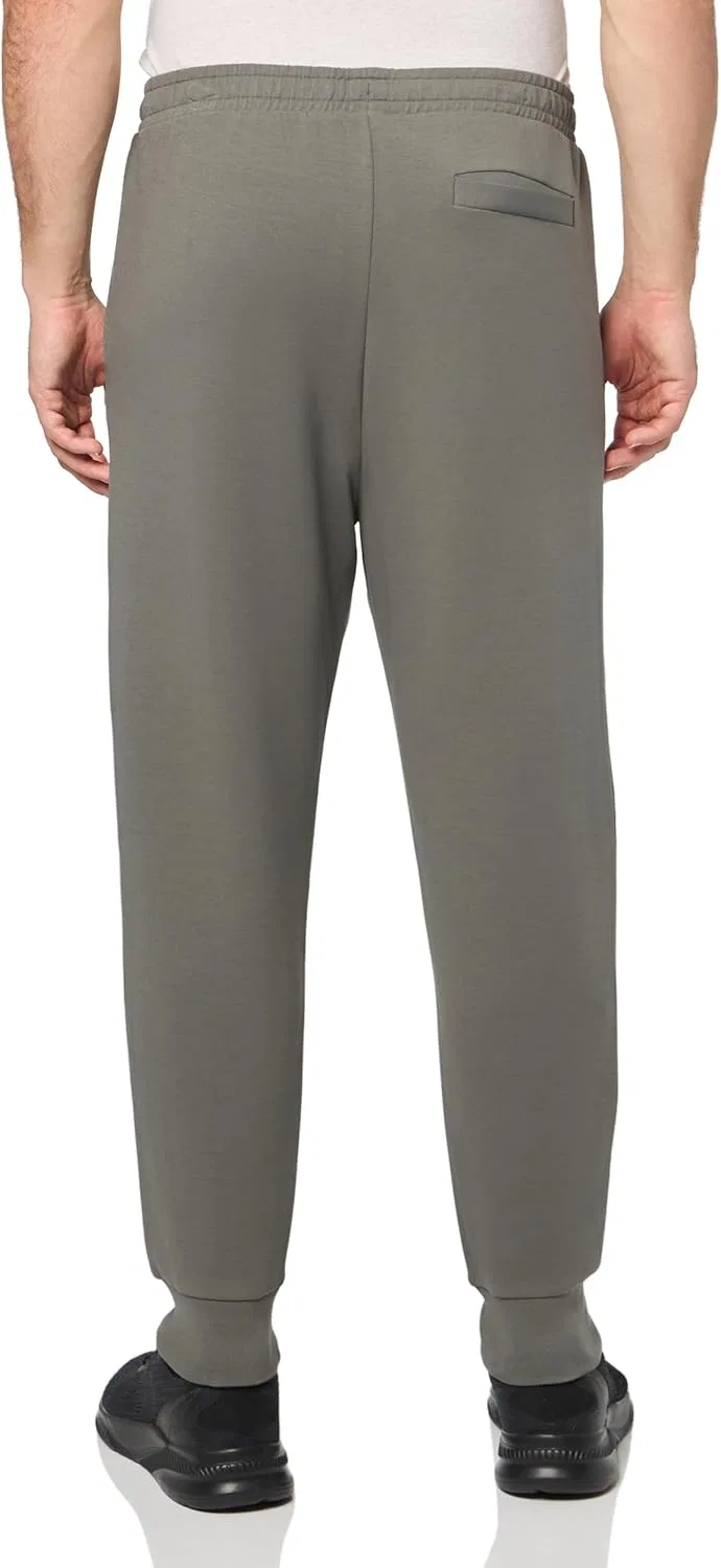 Брюки спортивные BOSS мужские Tonal Regular Fit из хлопка, серый — фото 2