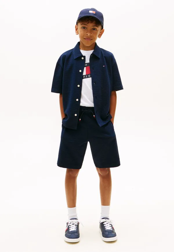 Спортивные шорты из джерси сирсакера Tommy Hilfiger, Dark Night Navy — фото 2