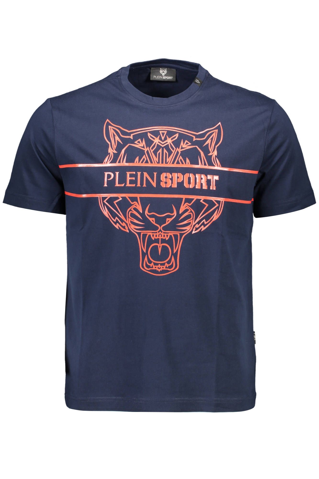 

Синяя хлопковая мужская футболка Plein Sport