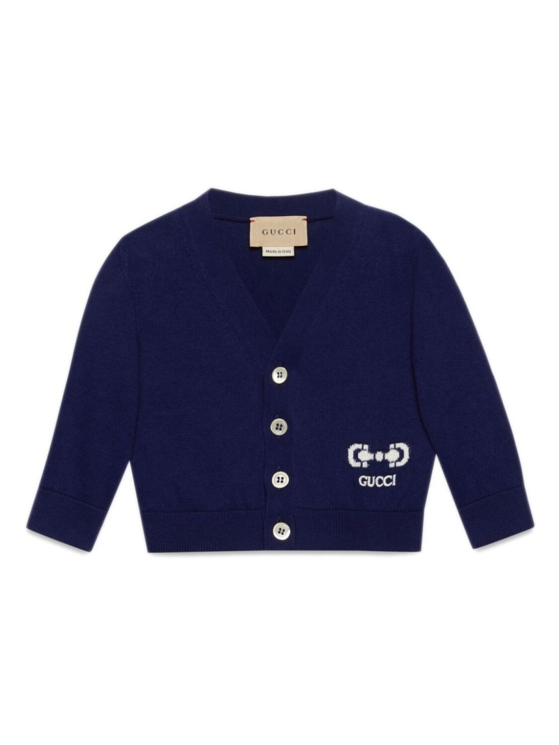 

Gucci Kids кардиган с принтом Horsebit, синий