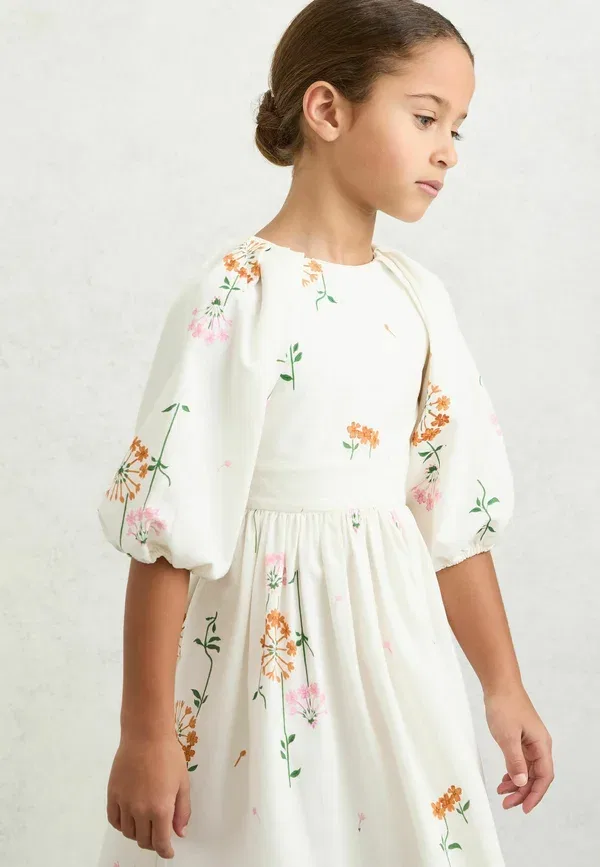 Платье-миди Mae floral print tie back midi dress day dress Reiss, мультипринт — фото 3