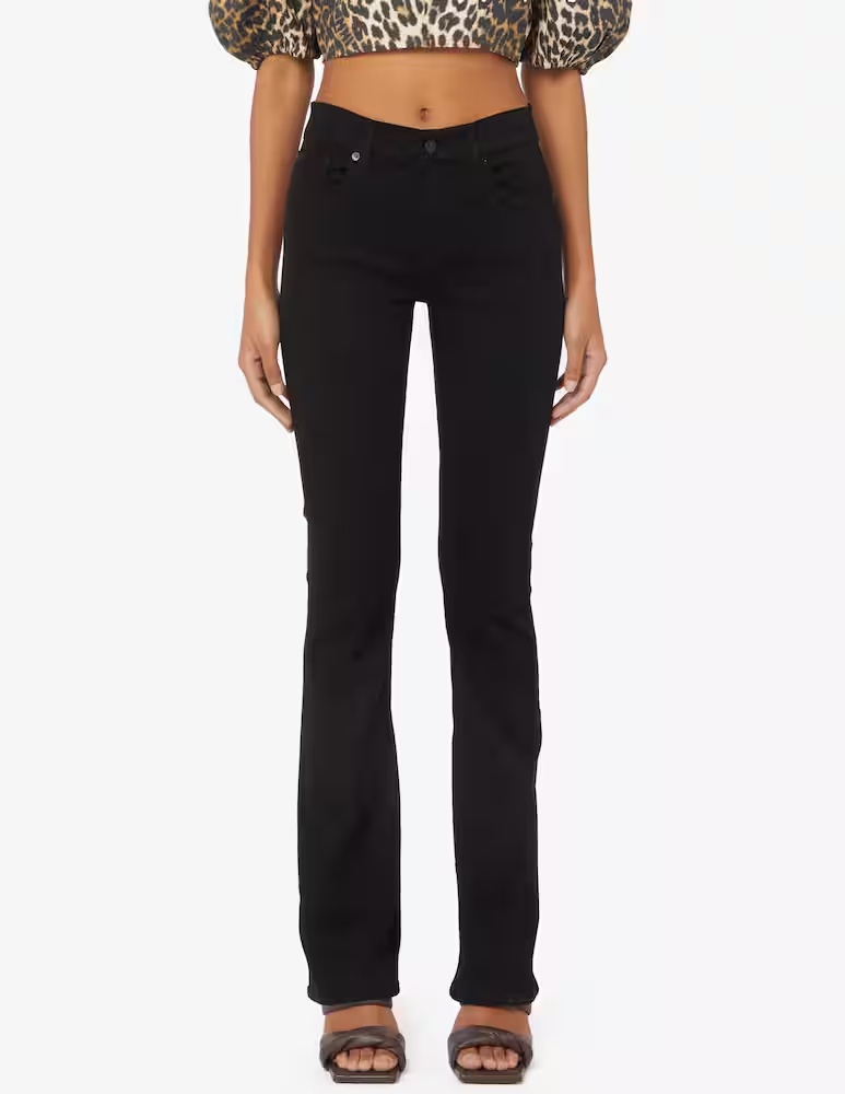 

Джинсы Bootcut b(air) эко потертые 7 For All Mankind, черный