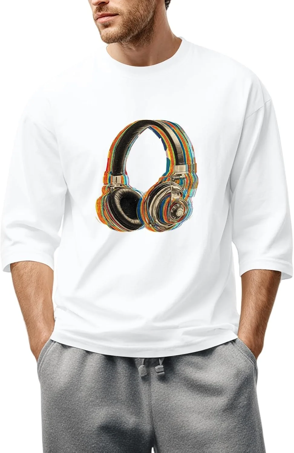 

Футболка FQZWONG с 3/4 рукавом и принтом