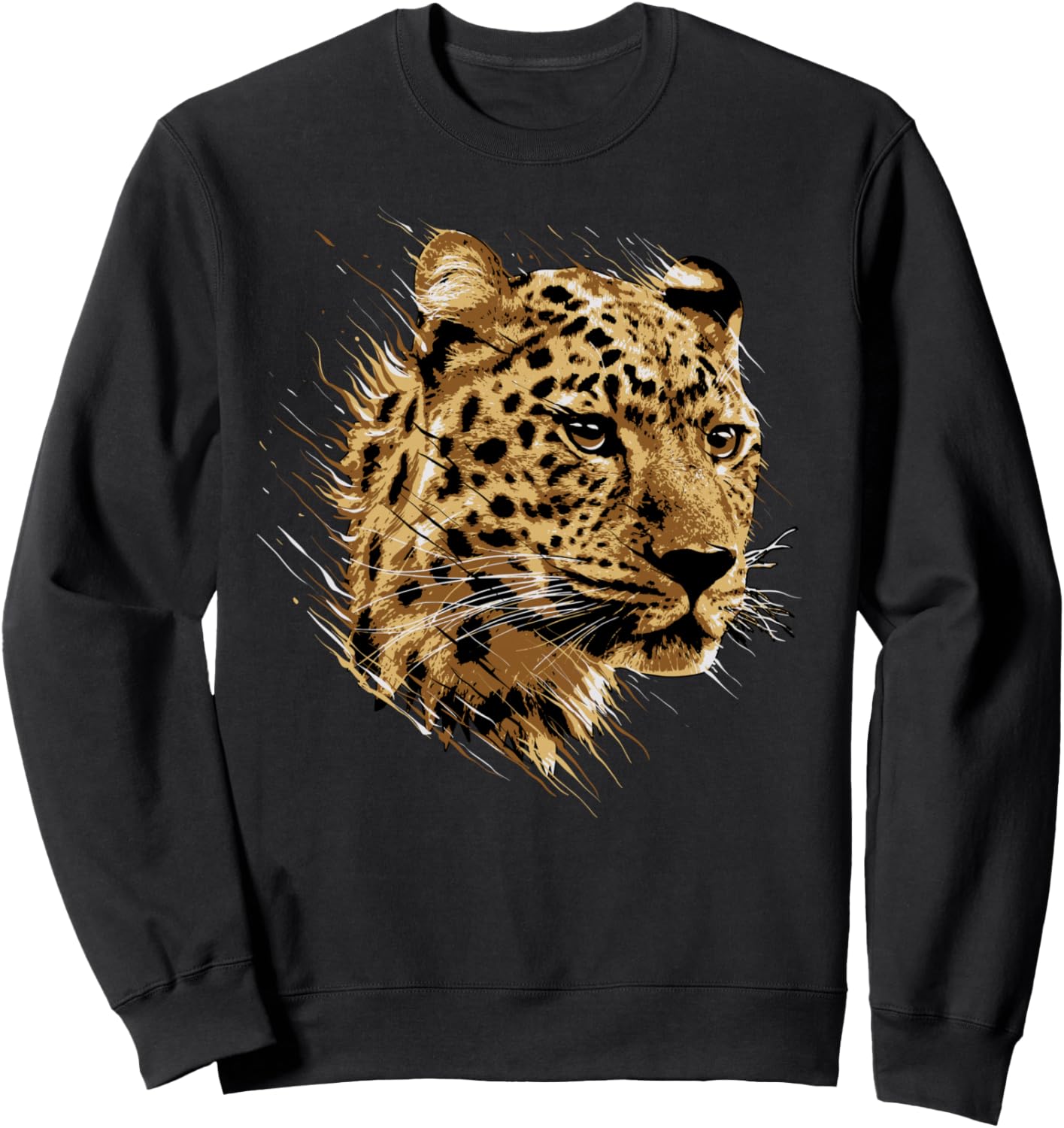 

Толстовка с леопардовым принтом Leopard Funny, черный