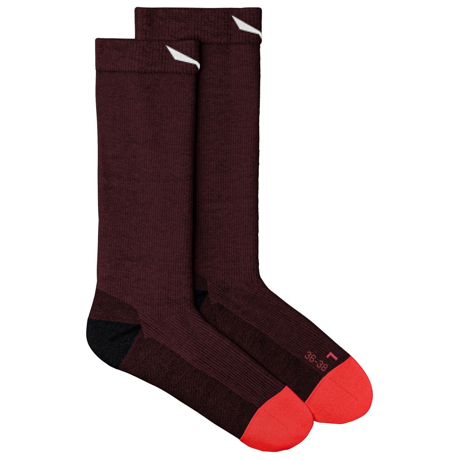 

Походные носки Salewa Mountain Trainer Alpine Merino Crew Sock, цвет Syrah