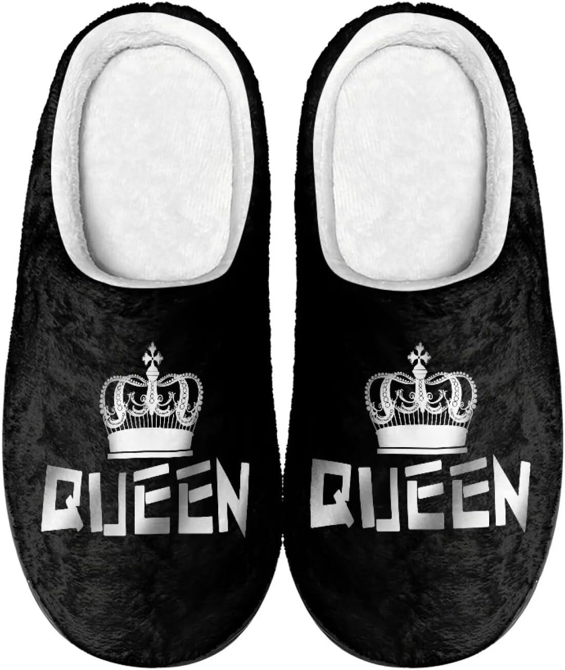 

Мужские и женские нескользящие тапочки, теплые мягкие уютные тапочки из фланели, домашняя обувь для спальни и улицы, размеры 2-12 Zcfygdx, Simple Crown Queen Print