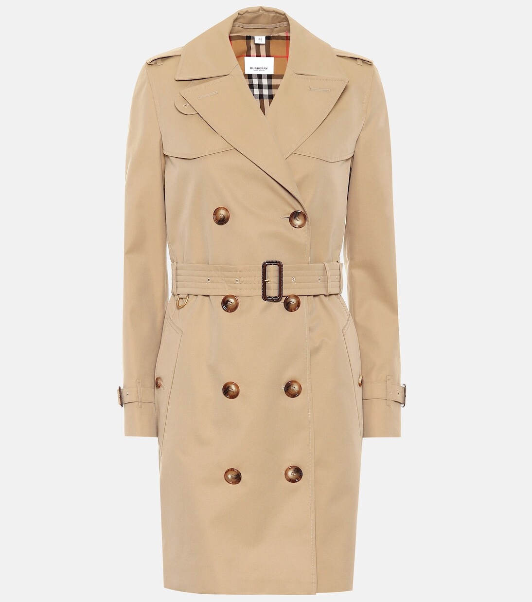 

Короткий тренч излингтона Burberry, бежевый