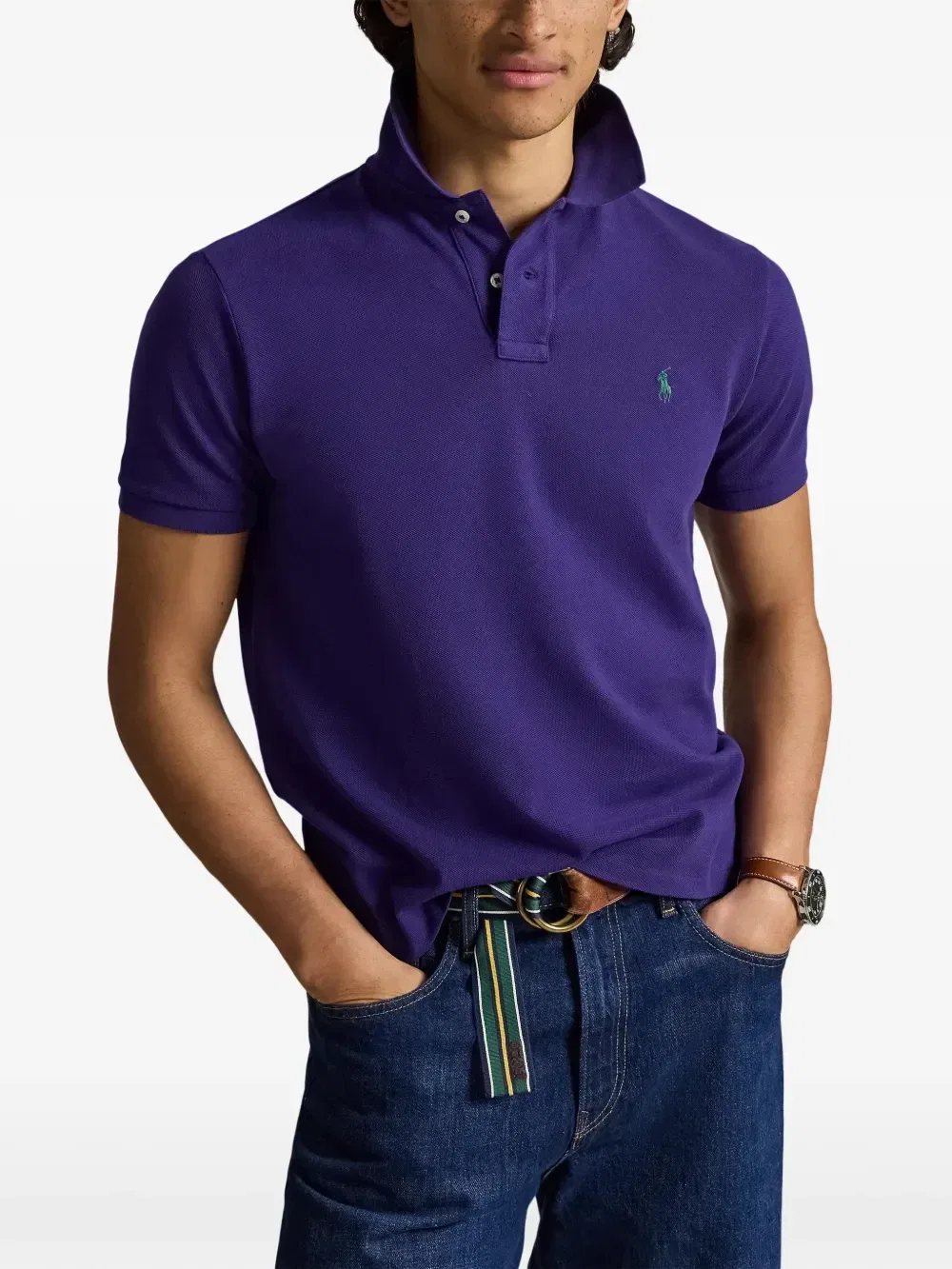 Рубашка поло с логотипом Polo Pony POLO RALPH LAUREN, фиолетовый — фото 3