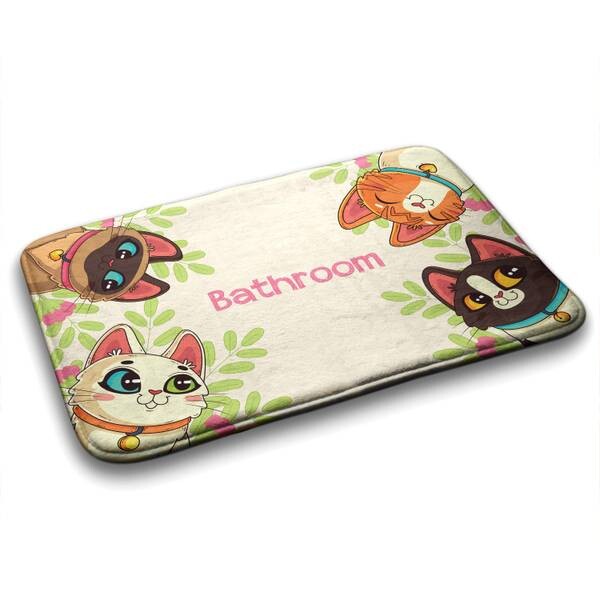 

Коврик для ванной Tulup Katzen Katzen, 75x1x75 см, красный