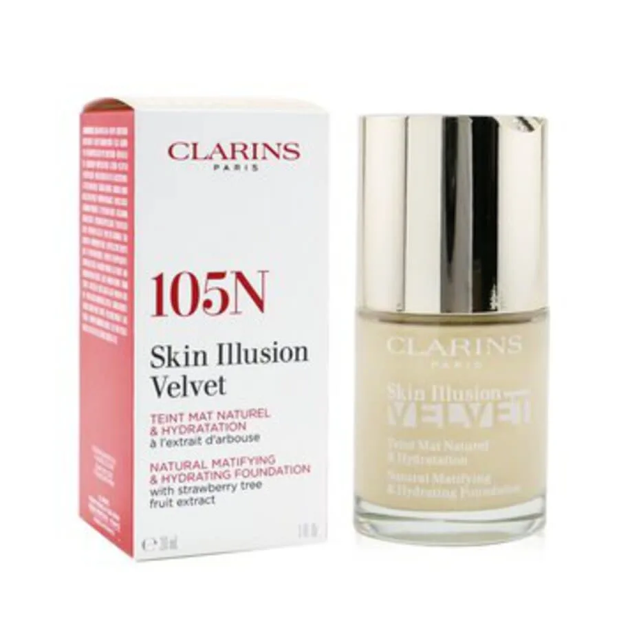 Женский тональный крем Clarins Skin Illusion Velvet Natural матирующий и увлажняющий 30 мл № 105N Nude Makeup 3380810482379 — фото 2