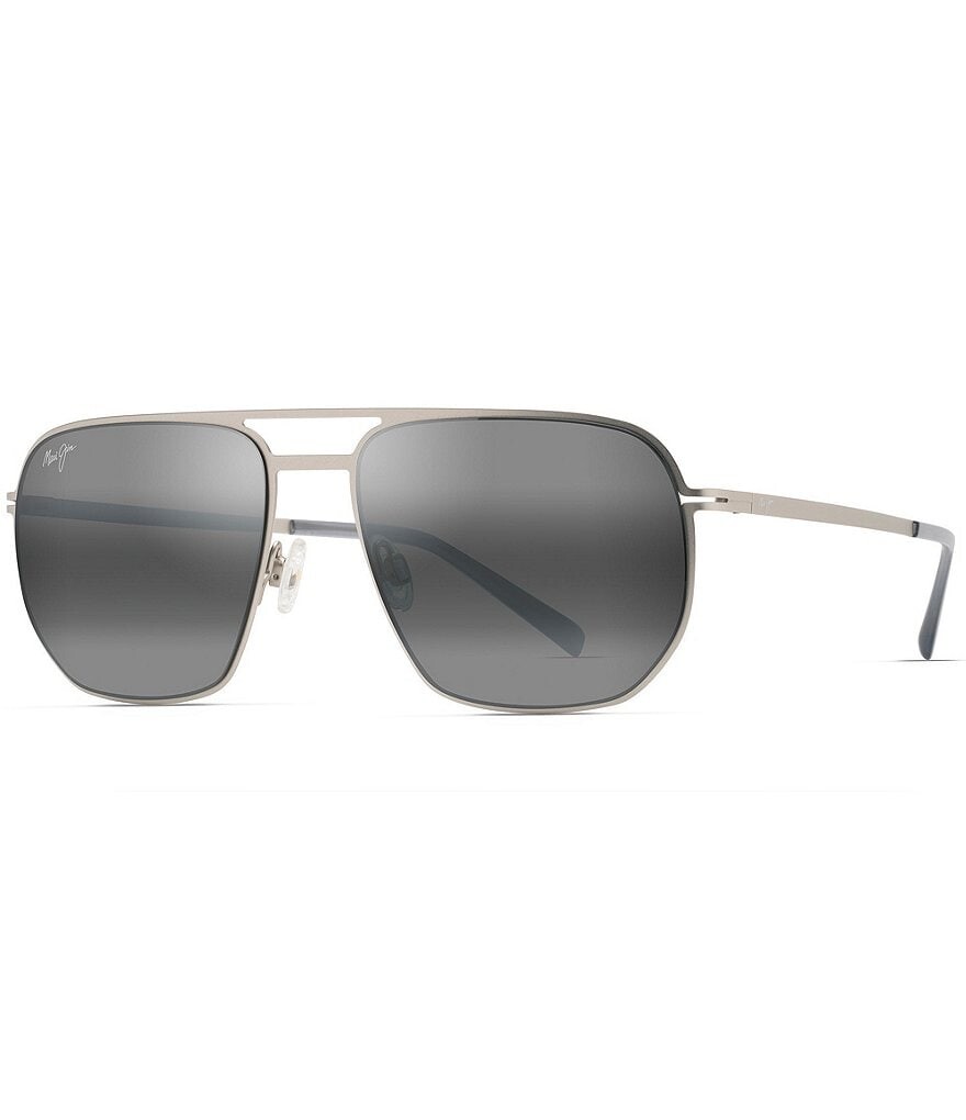 

Солнцезащитные очки-навигатор унисекс Maui Jim Shark's Cove PolarizedPlus2 55 мм, серебро