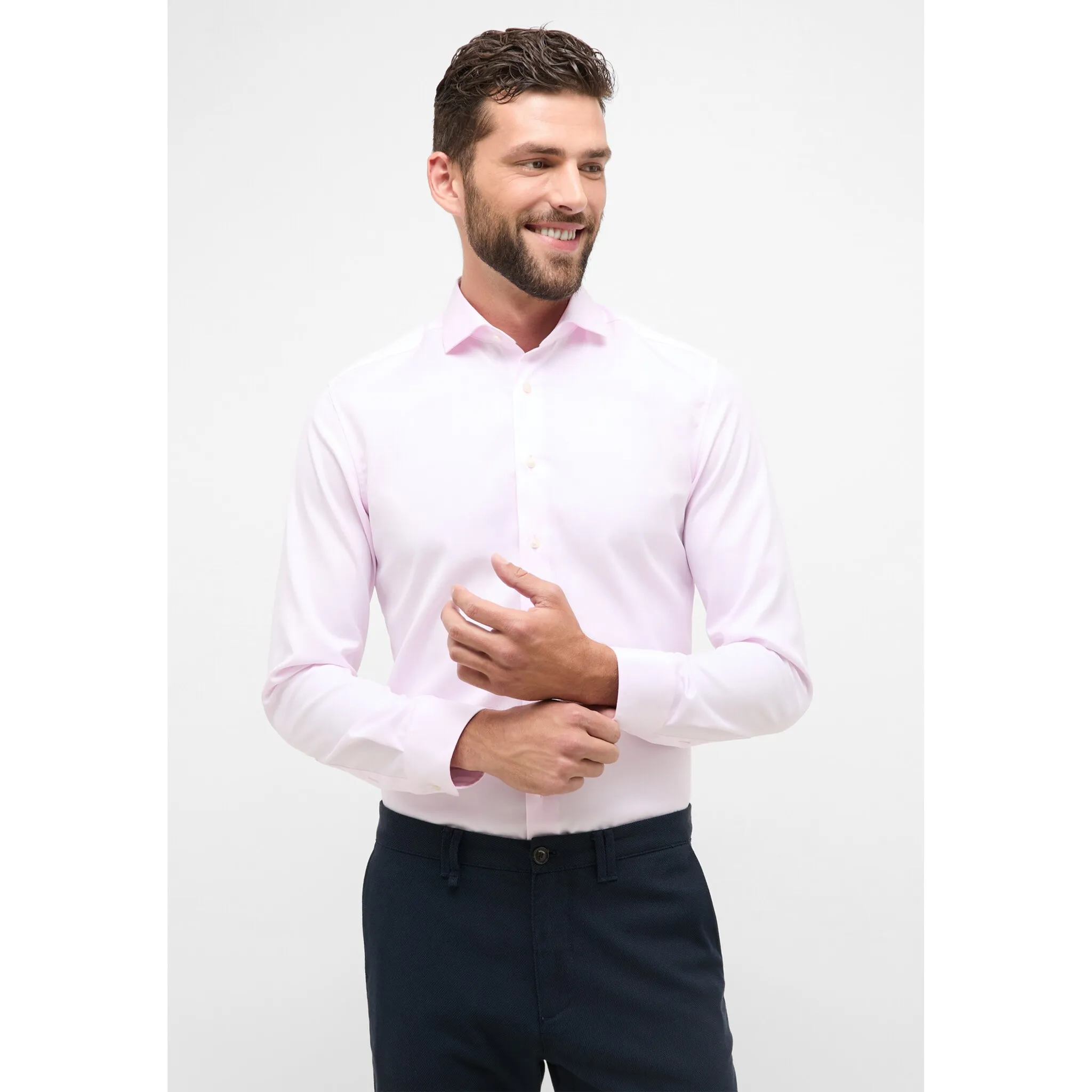 

Рубашка Eterna с длинными рукавами "SLIM FIT", розовый