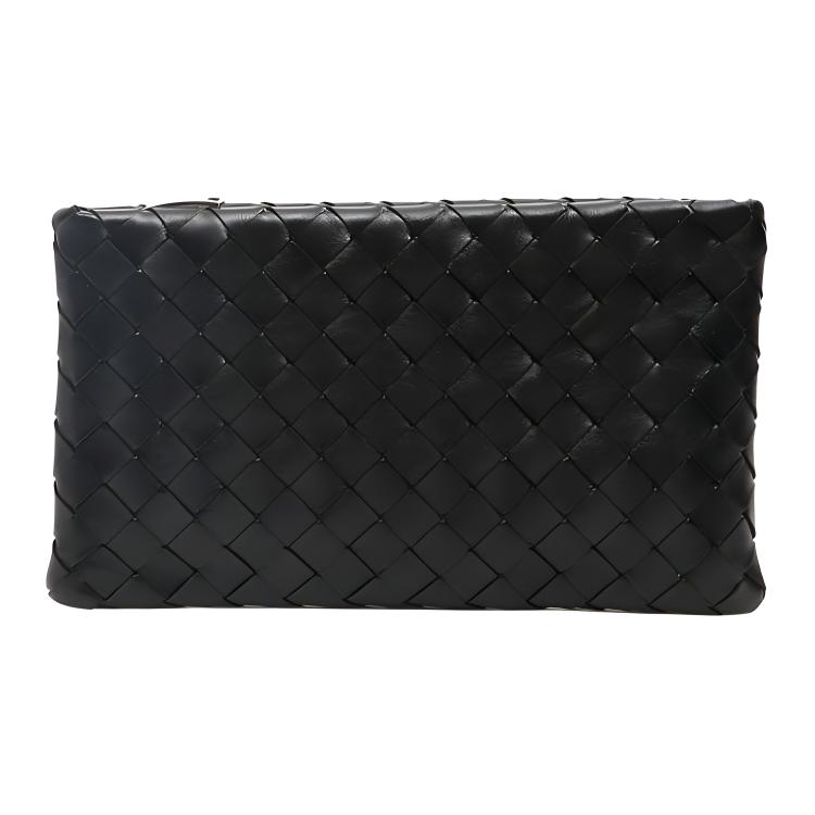 

Bottega Veneta Кожаный клатч средний унисекс черный