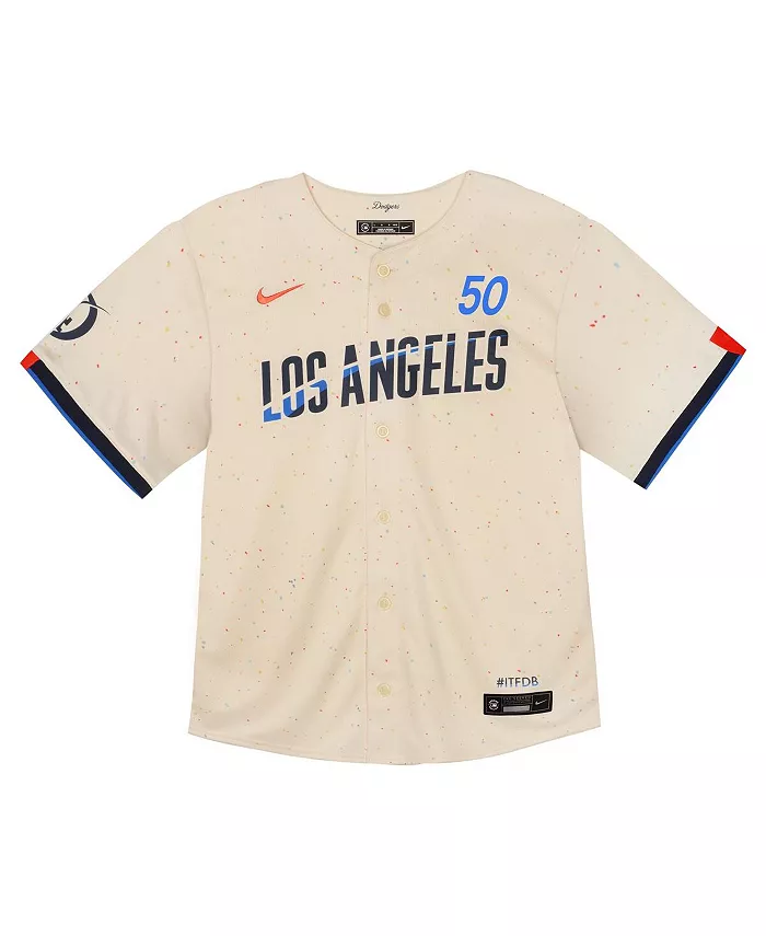Футболка Toddler Mookie Betts Cream Los Angeles Dodgers 2024 City Connect Limited Player Jersey Nike — фото 2