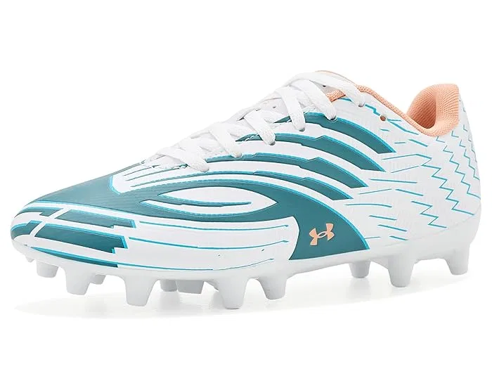 Кроссовки футбольные Mach 1 Select Jr. Under Armour Kids, White/Boundless Blue/Orange Bloc