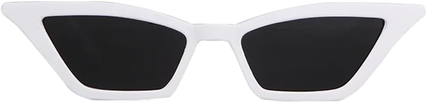 

Женские солнцезащитные очки в стиле ретро, ​​маленькие треугольные, оправа «кошачий глаз», винтажные солнцезащитные очки с защитой от УФ-излучения UV400 UJNHGQ, C2 White Gray